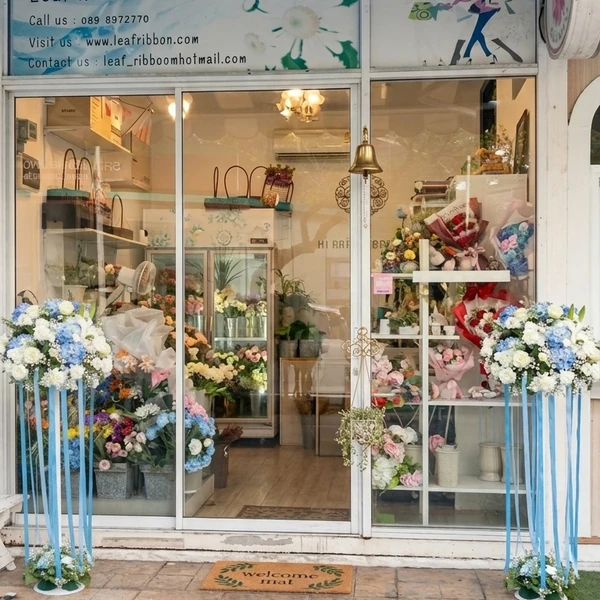 Leaf Ribbon Flower Shop